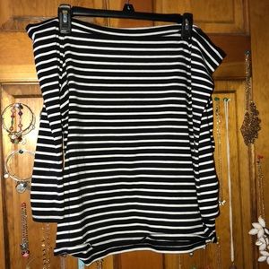 Black and White Striped Top